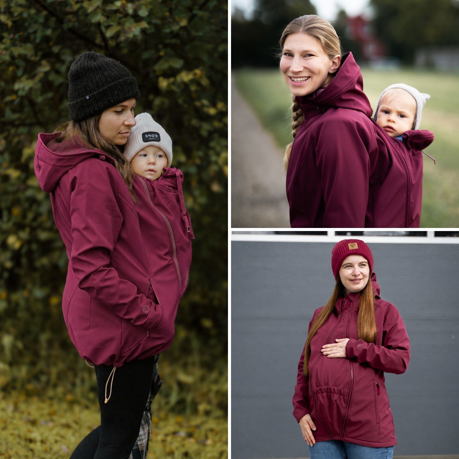 Softshell-Tragejacke Allrounder fit burgundy M