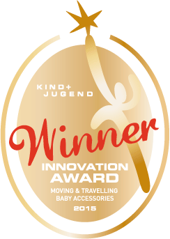 Goldenes Siegel „Innovation Award 2015 Winner“ für Baby Accessories mit Figur und Stern