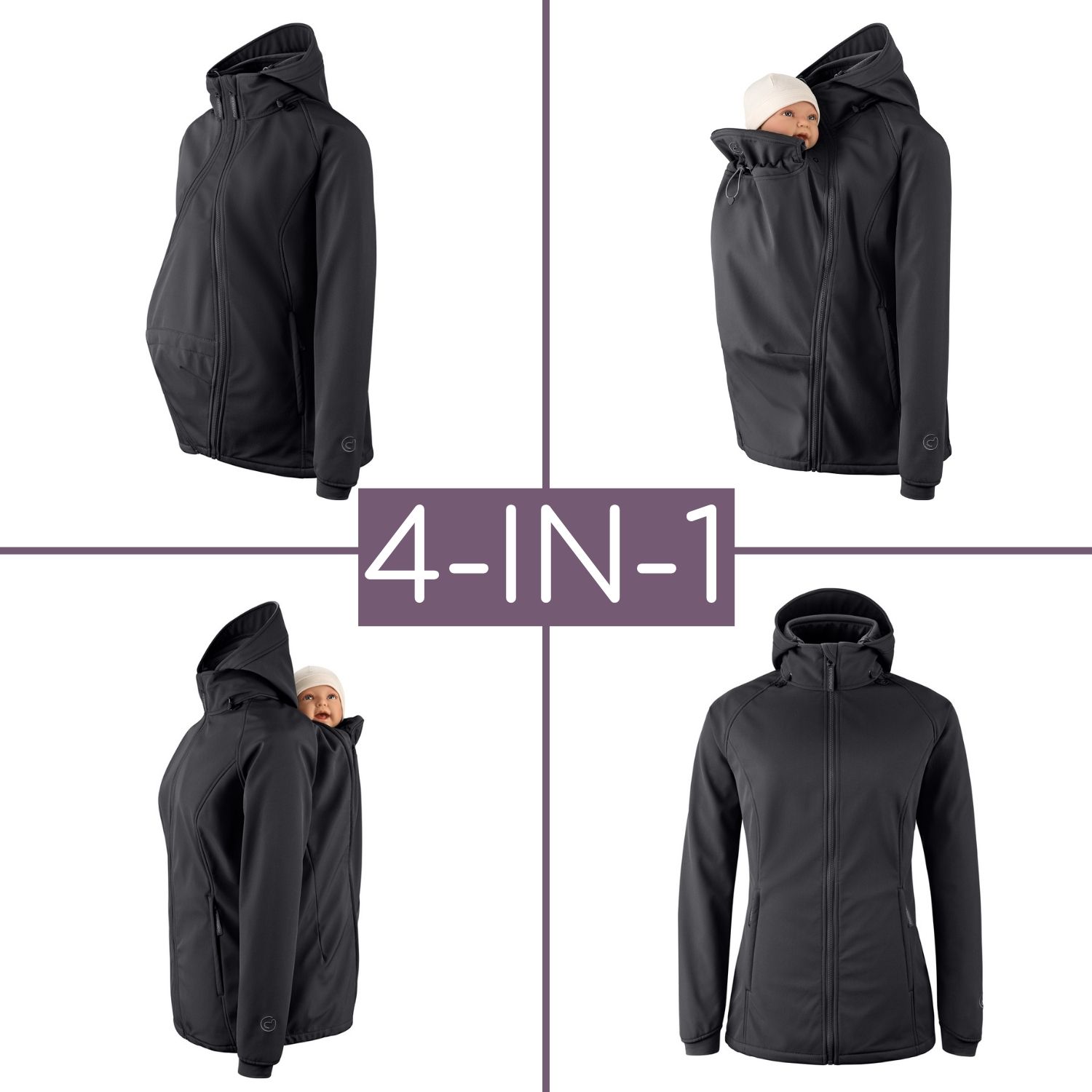 Softshell-Tragejacke Allrounder fit schwarz XXS