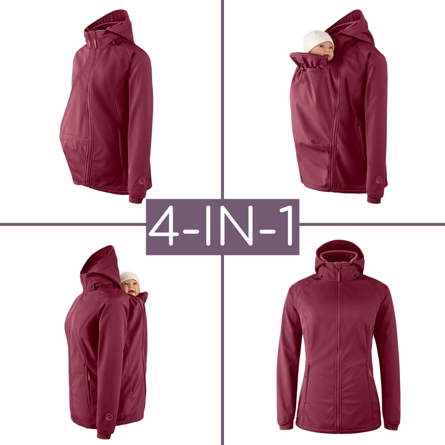 Softshell-Tragejacke Allrounder fit burgundy M