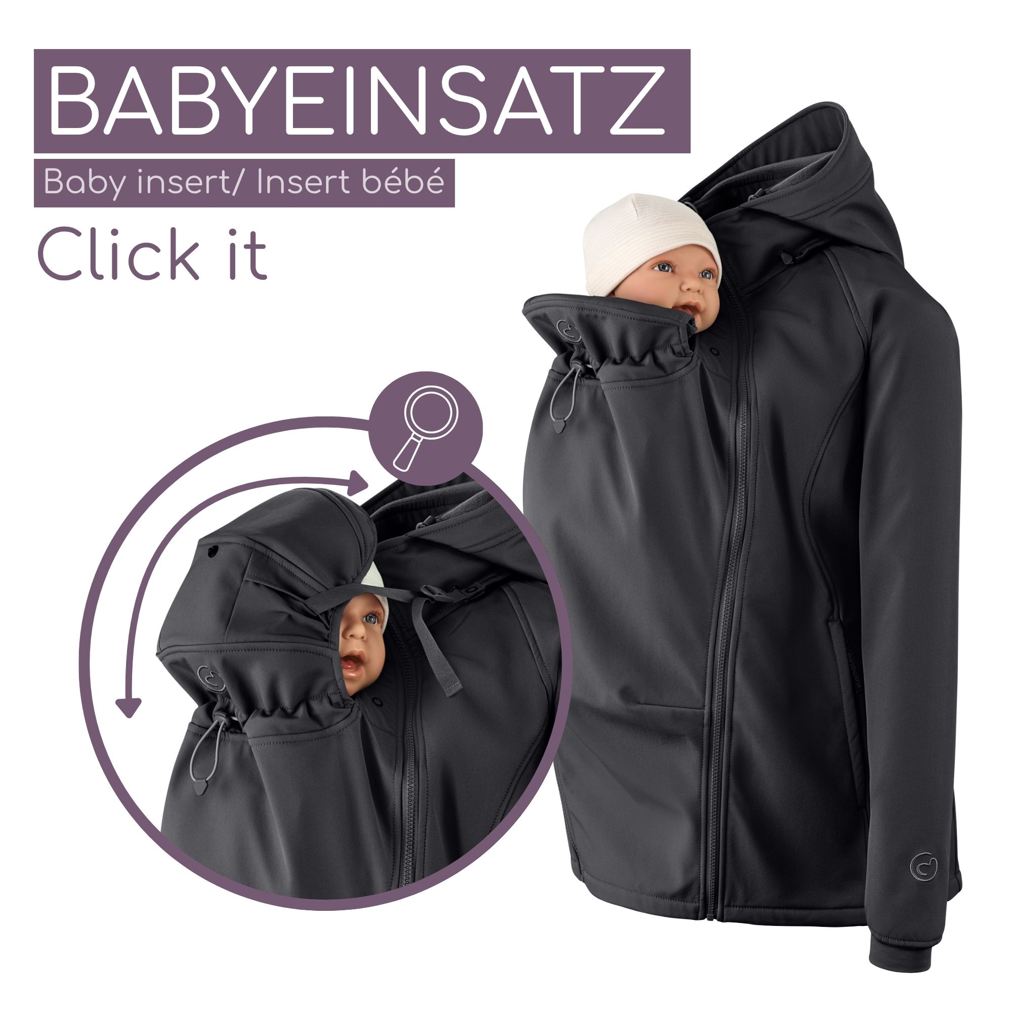 Softshell-Tragejacke Allrounder fit schwarz XXS