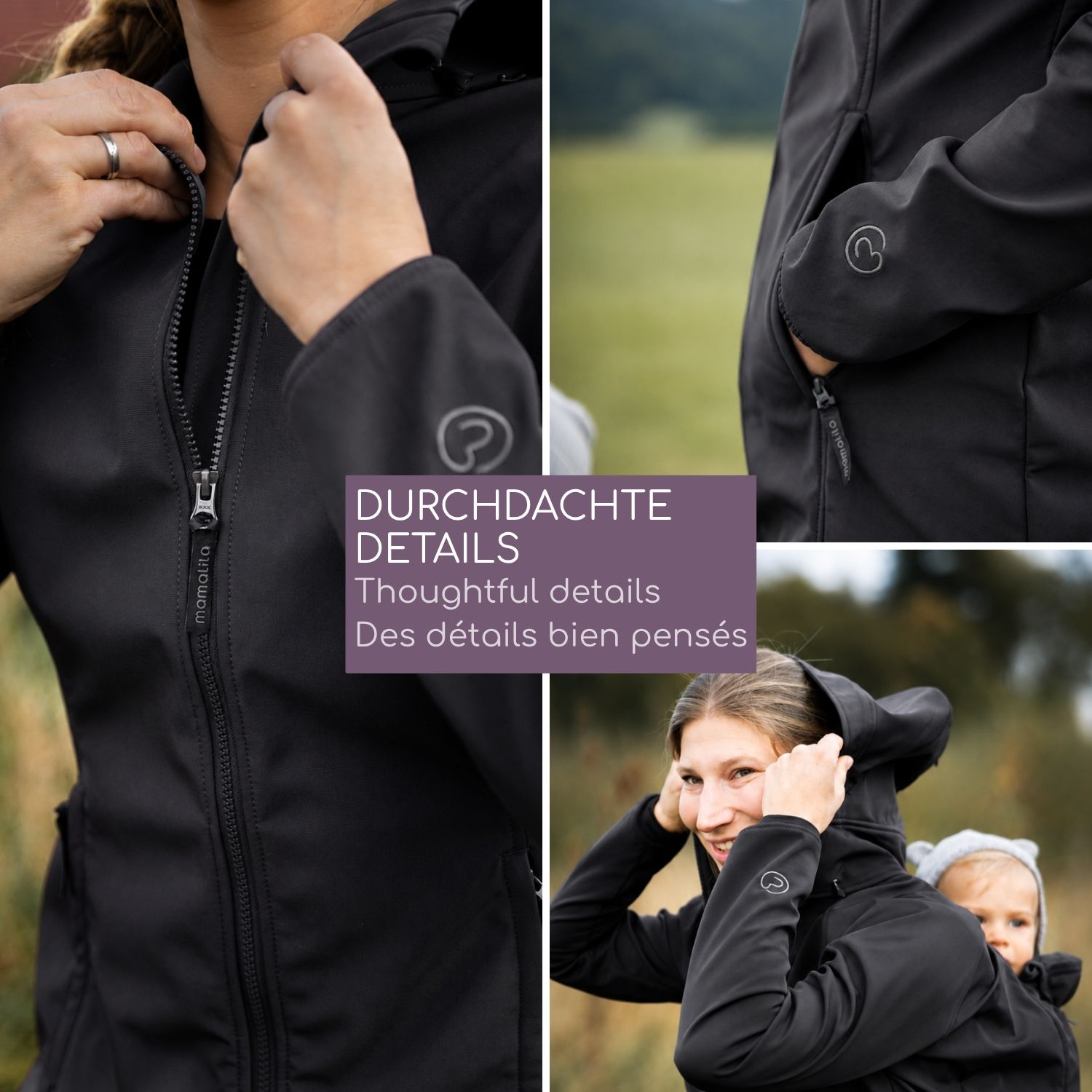 Softshell-Tragejacke Allrounder fit schwarz XXS