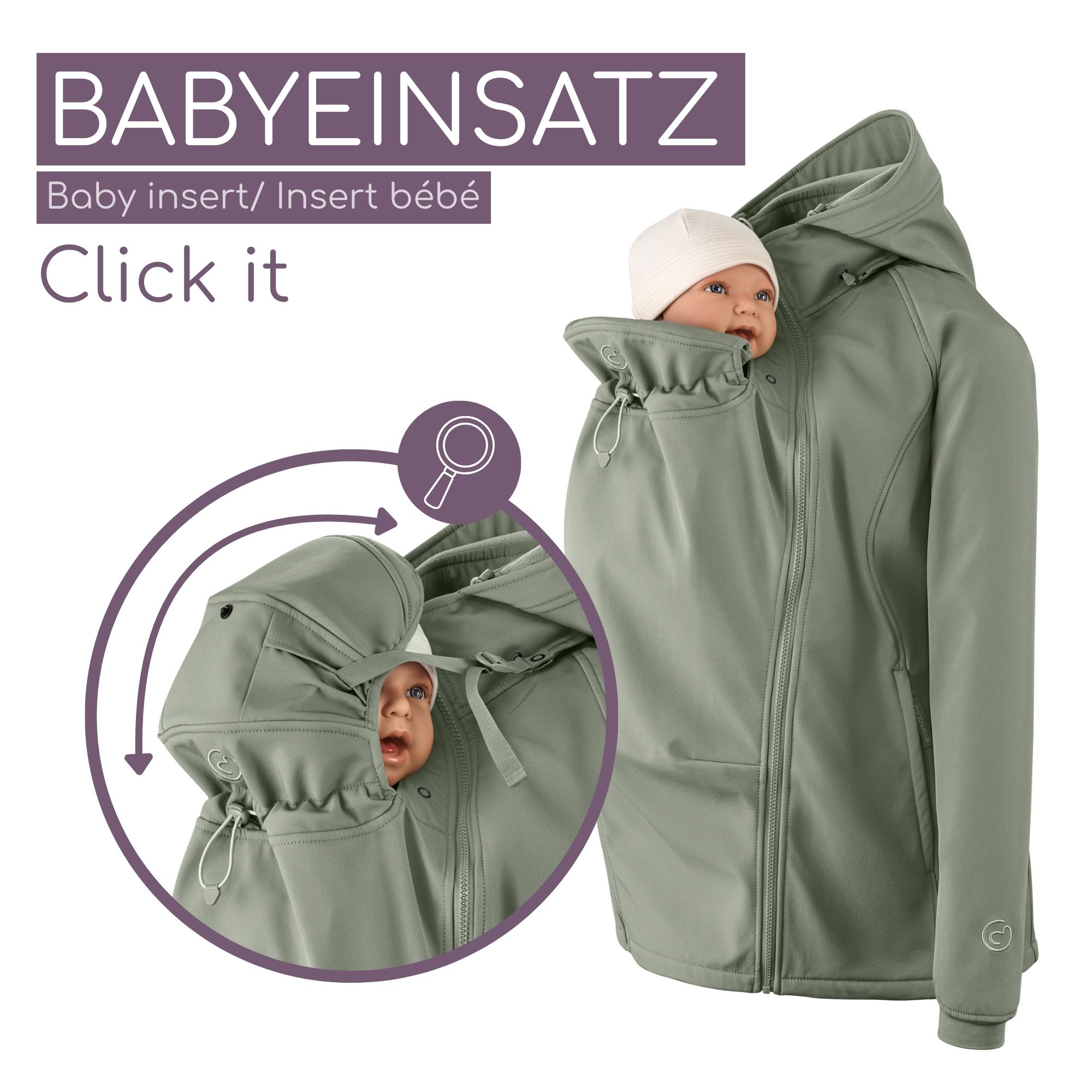 Softshell-Tragejacke Allrounder fit agave S