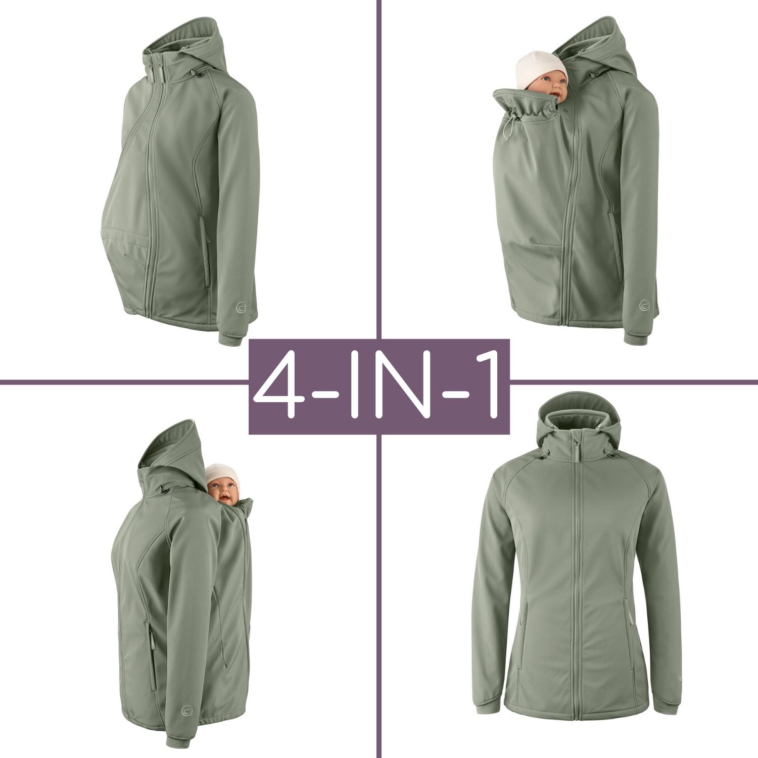 Softshell-Tragejacke Allrounder fit agave S