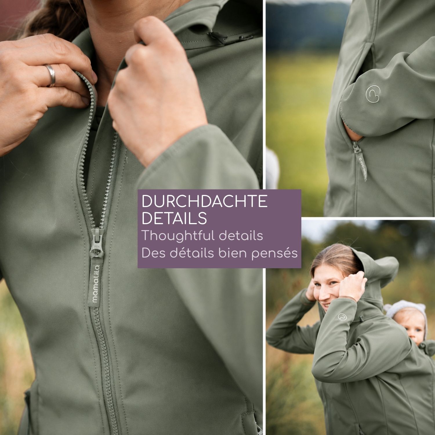 Softshell-Tragejacke Allrounder fit agave S