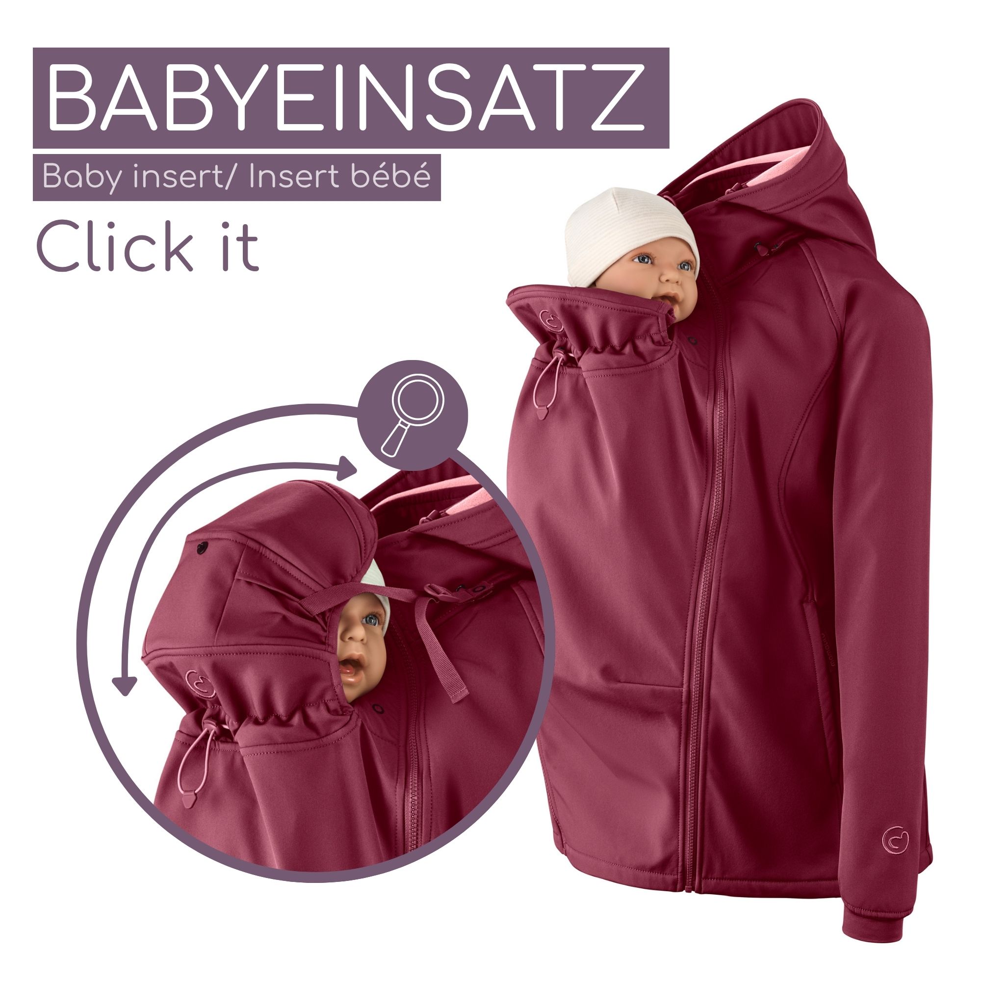 Softshell-Tragejacke Allrounder fit burgundy M