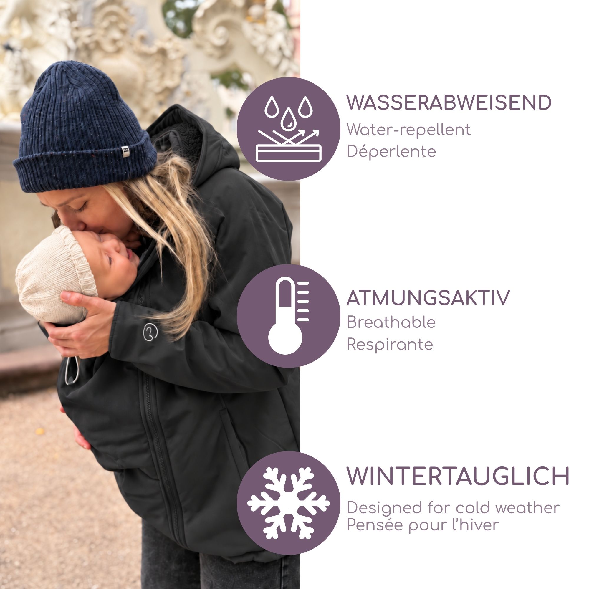 Softshell-Tragejacke Allrounder Winter schwarz XS