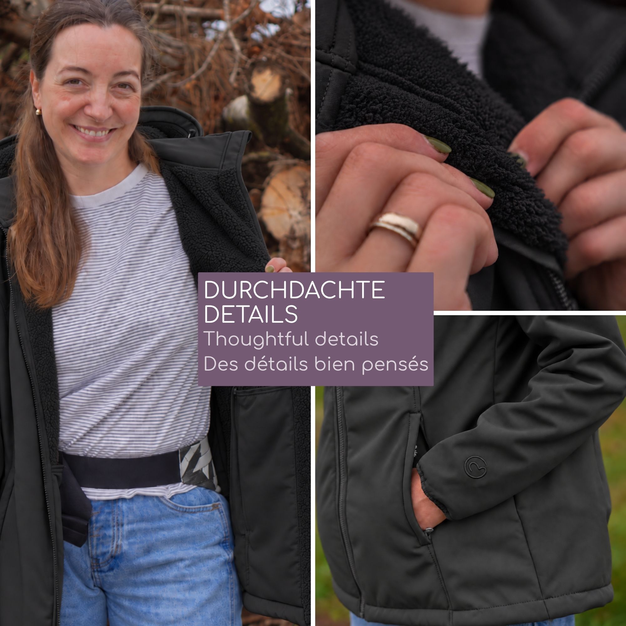 Softshell-Tragejacke Allrounder Winter schwarz XS