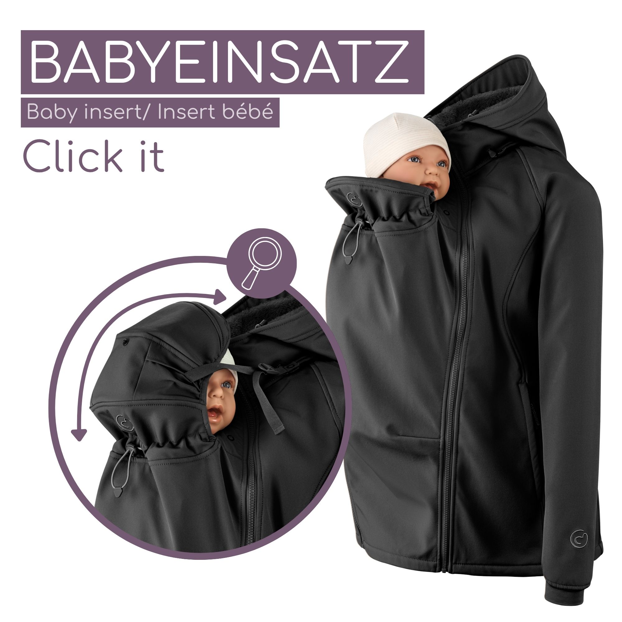 Softshell-Tragejacke Allrounder Winter schwarz XS