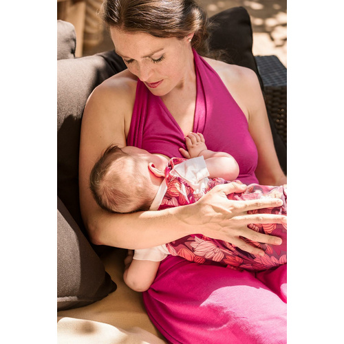 Nursing/maternity dress Ennie Neckholder M raspberry