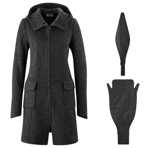 Hooded Babywearing Coat Vienna anthracite S