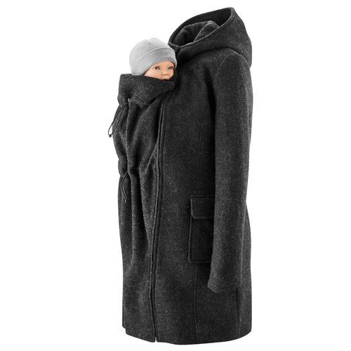 Hooded Babywearing Coat Vienna anthracite XXL