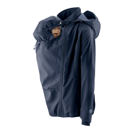 Softshell-Tragejacke + Regenschutz S navy