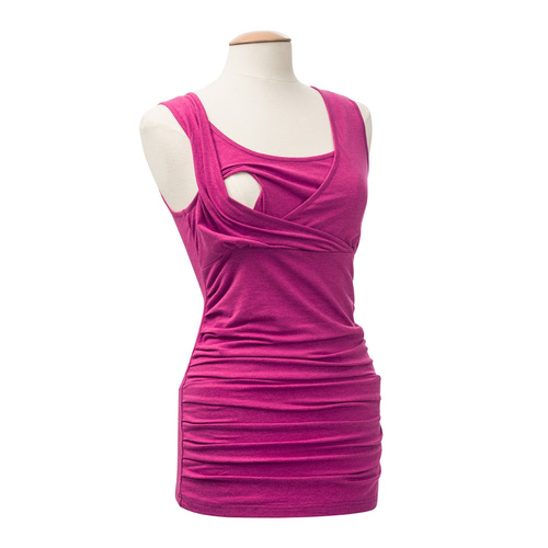 Sleeveless top Friederike raspberry M